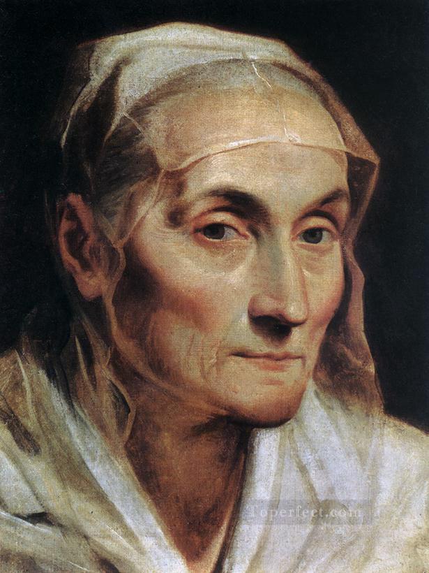 老婦人の肖像 バロック様式 グイド・レニ油絵